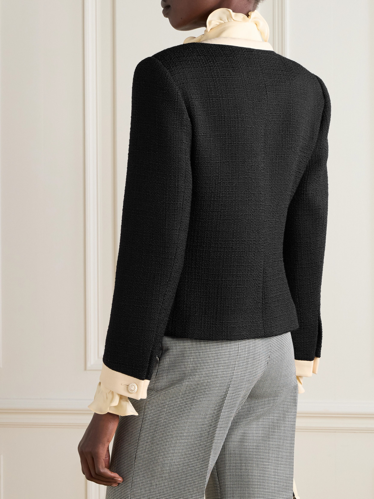 Garavani - Bow-Detailed Wool-Blend Tweed Jacket