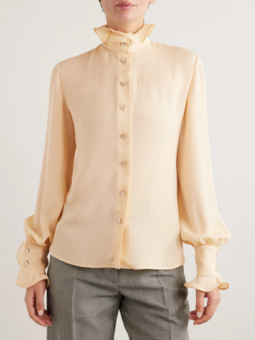 Valentino Garavani Ruffled silk-chiffon blouse