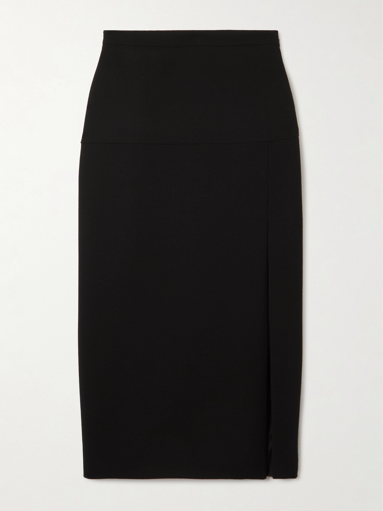 Valentino Wool Midi Skirt In Black