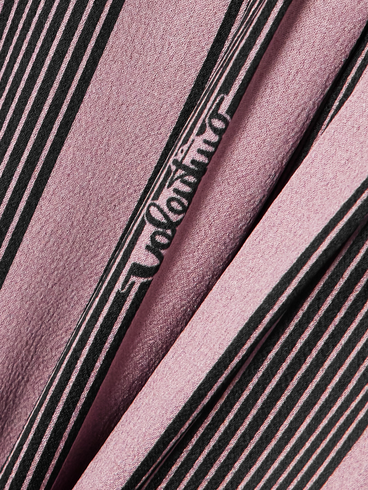 Garavani - Pussy-Bow Striped Silk-Satin Blouse
