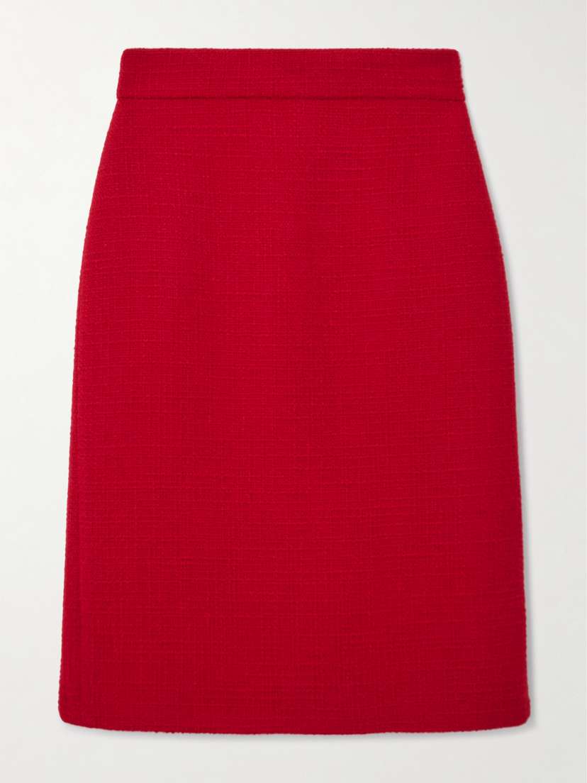 Valentino Garavani — Wool-blend tweed skirt