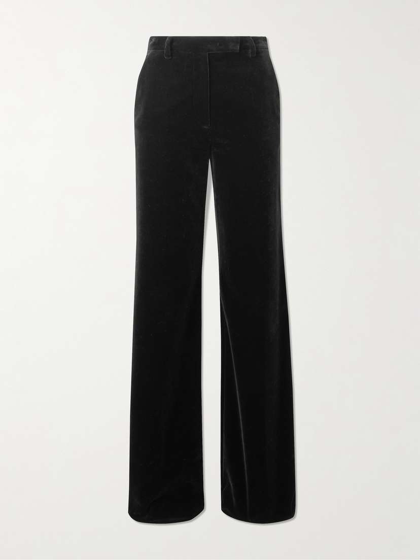 Valentino Garavani — Cotton-velvet flared pants