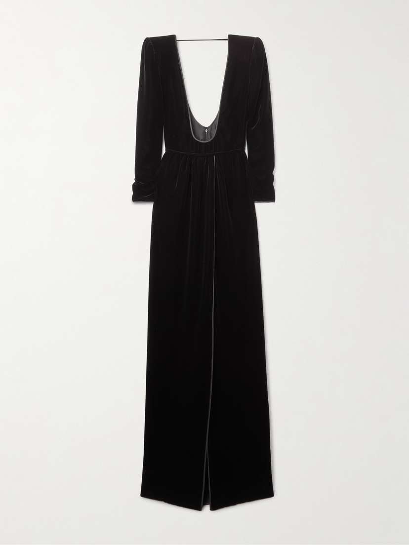 Valentino Garavani — Open-back velvet gown