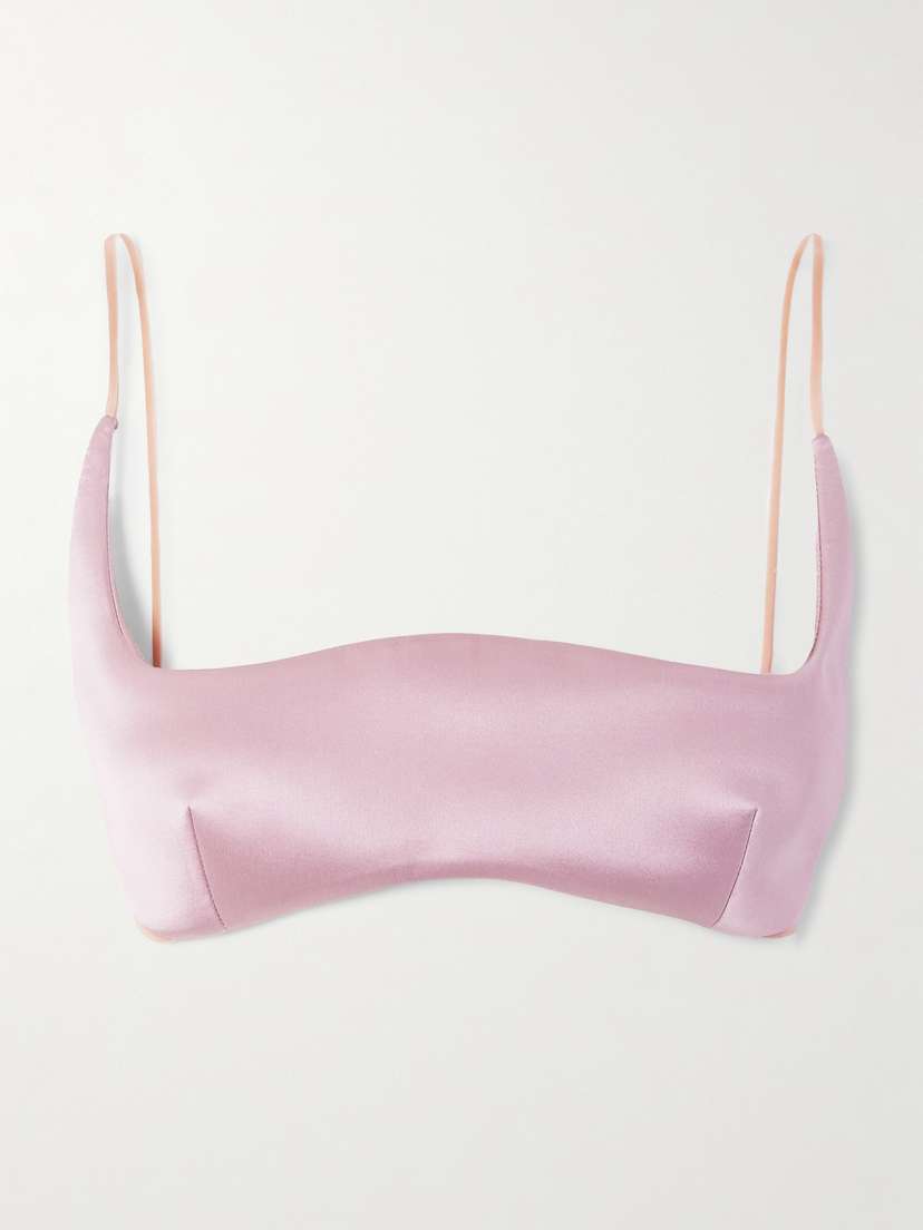 Valentino Garavani — Silk-satin bralette