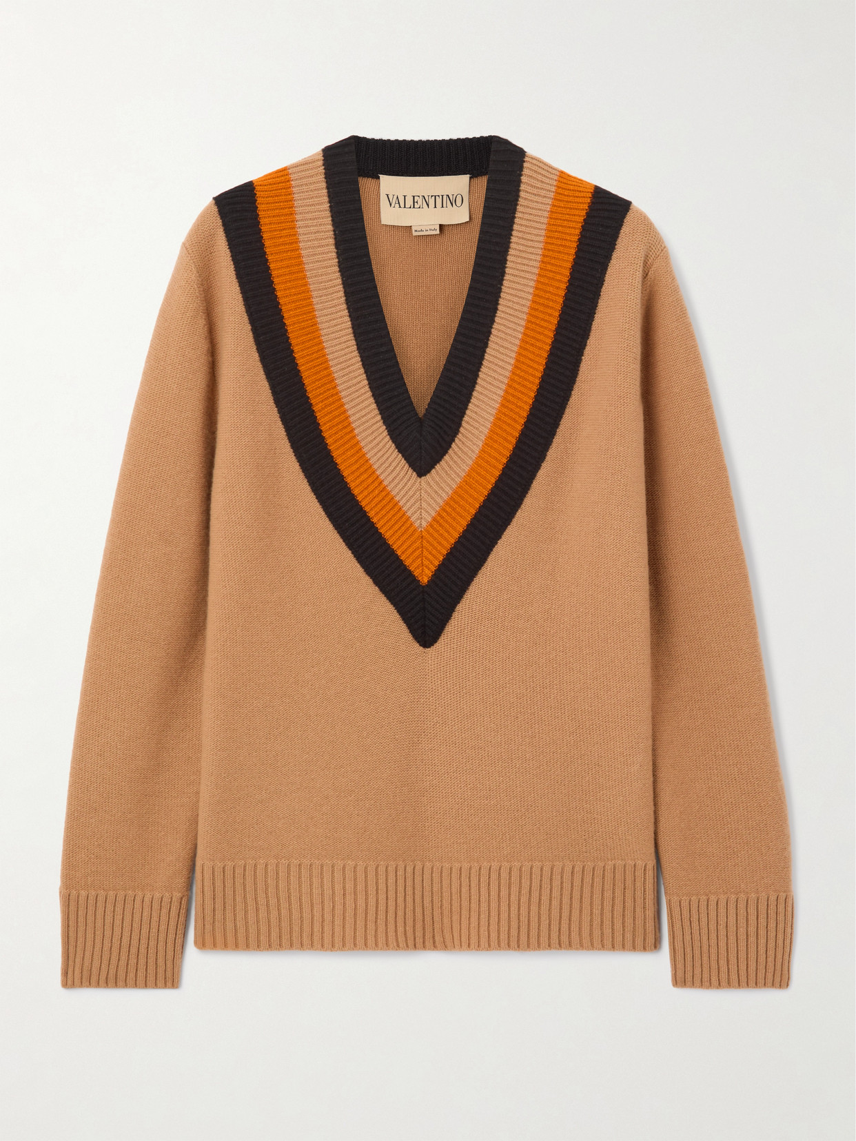 Valentino Garavani Wool Sweater Sweaters And Cardigans Beige In Brown