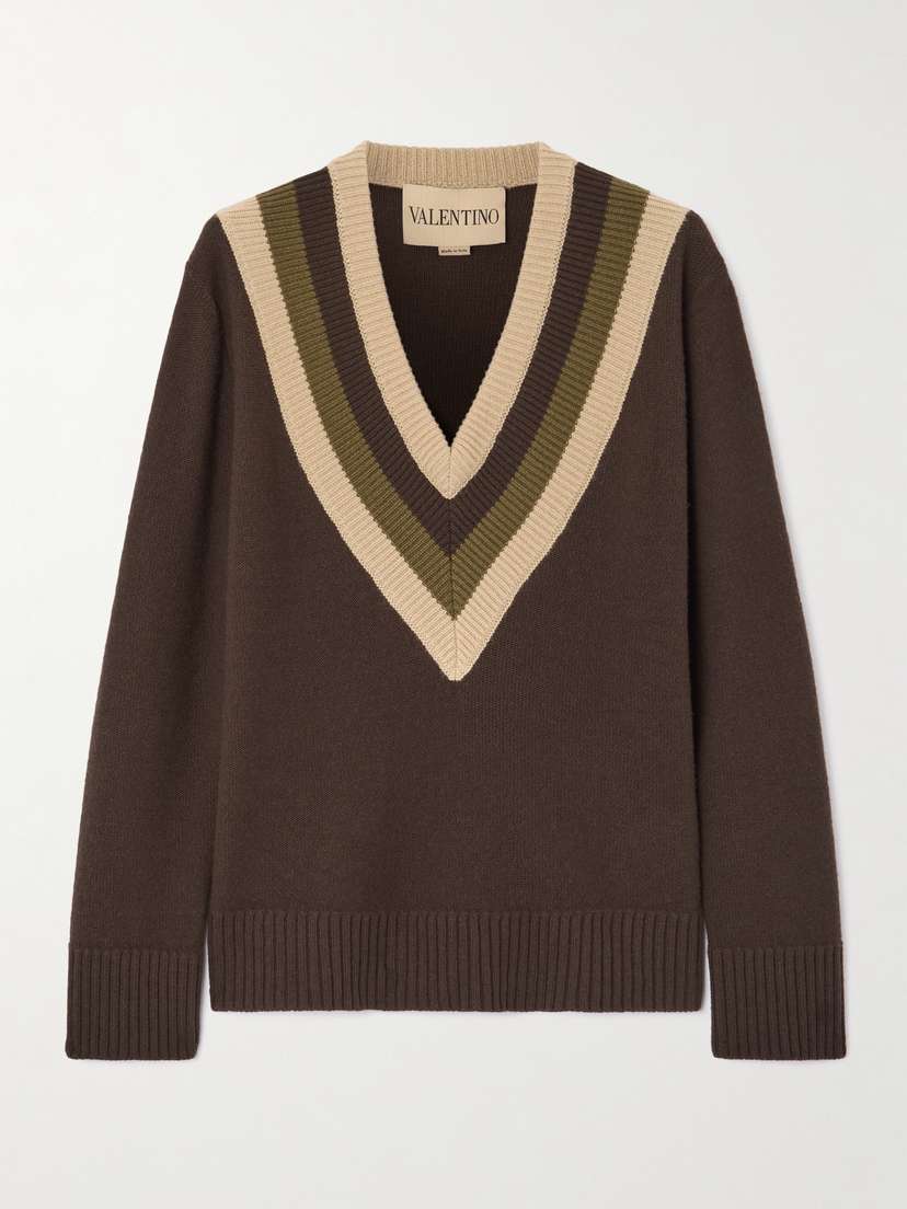 Valentino Garavani Striped Wool Sweater