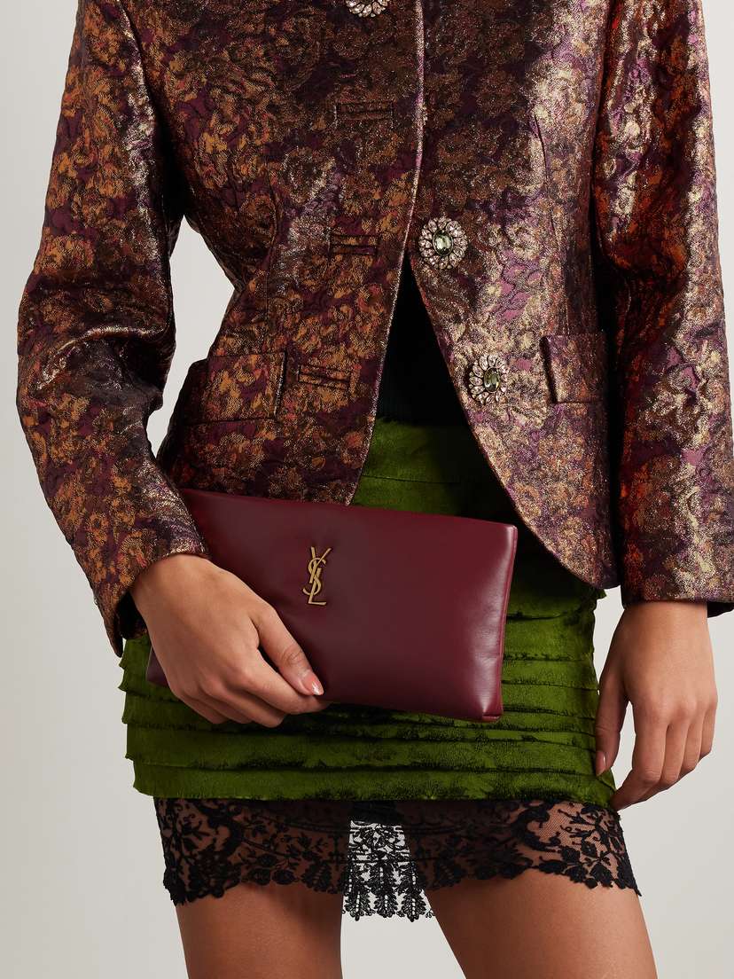 Calypso Long Padded Leather Pouch | Image | 1