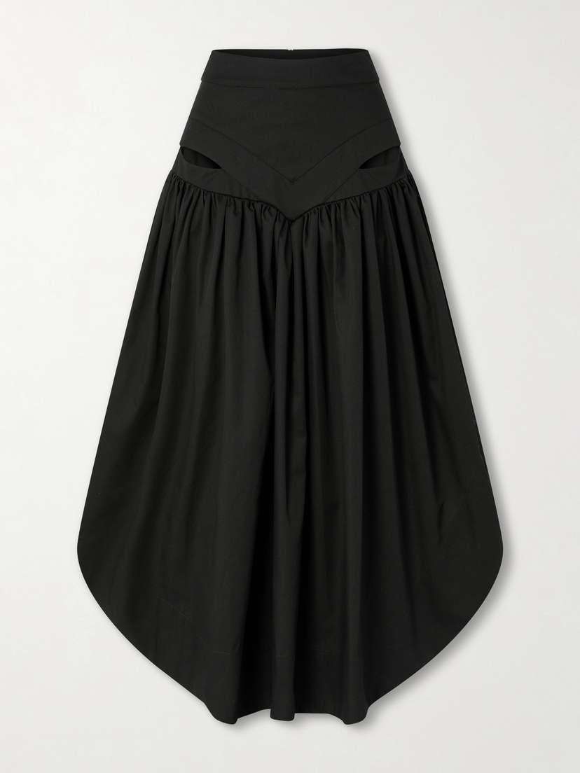 Tolu Coker Iyawo Cutout Twill Maxi Skirt