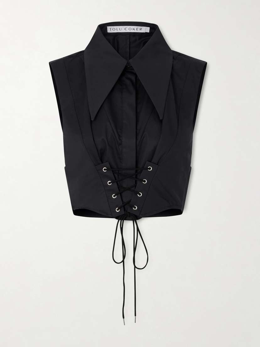 Tolu Coker Cotton-sateen Corset Top