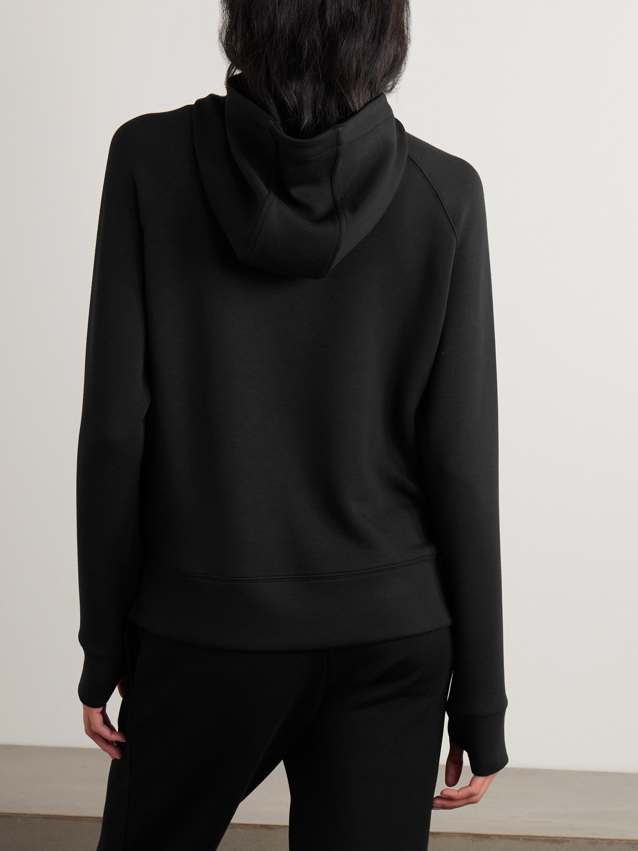 Karo Stretch-Jersey Half-Zip Sweater