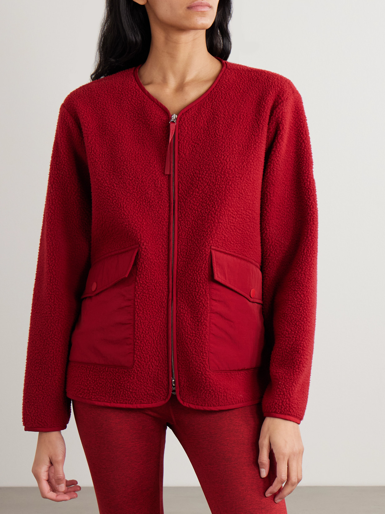 Marina Shell-Trimmed Recycled-Fleece Jacket
