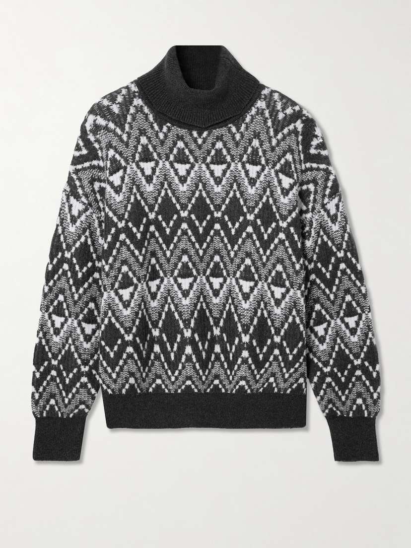 Varley Ida Fair Isle Knitted Turtleneck Sweater