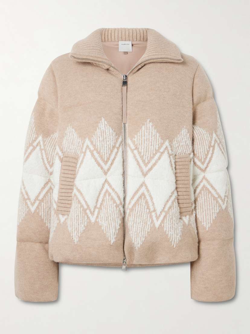 Varley Belinda Padded Fair Isle Knitted Jacket