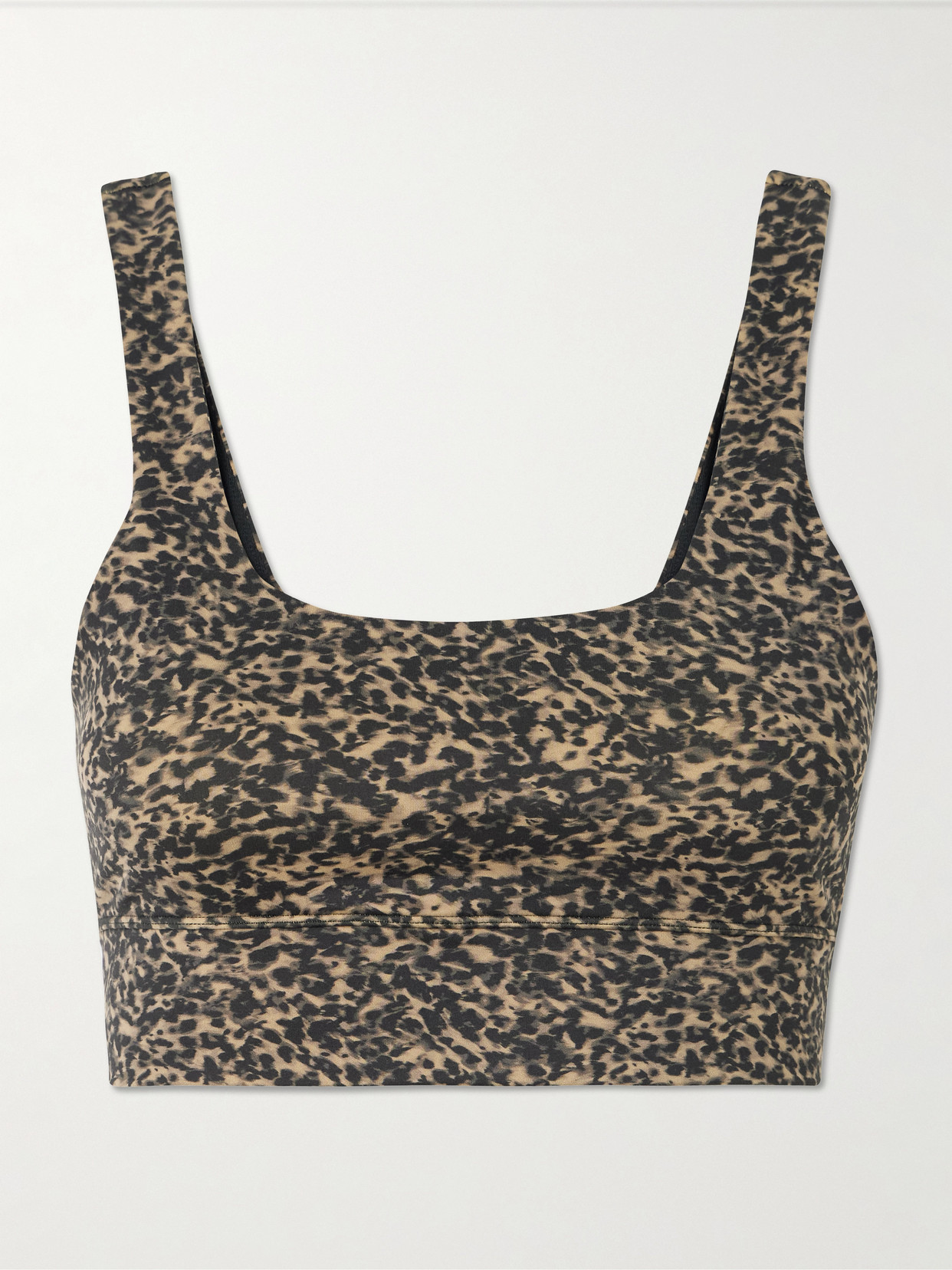 Varley Cori Leopard-print Freesoft™ Jersey Sports Bra In Brown