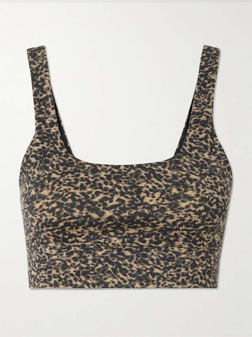 Varley Cori Leopard-print Freesoft™ Jersey Sports Bra