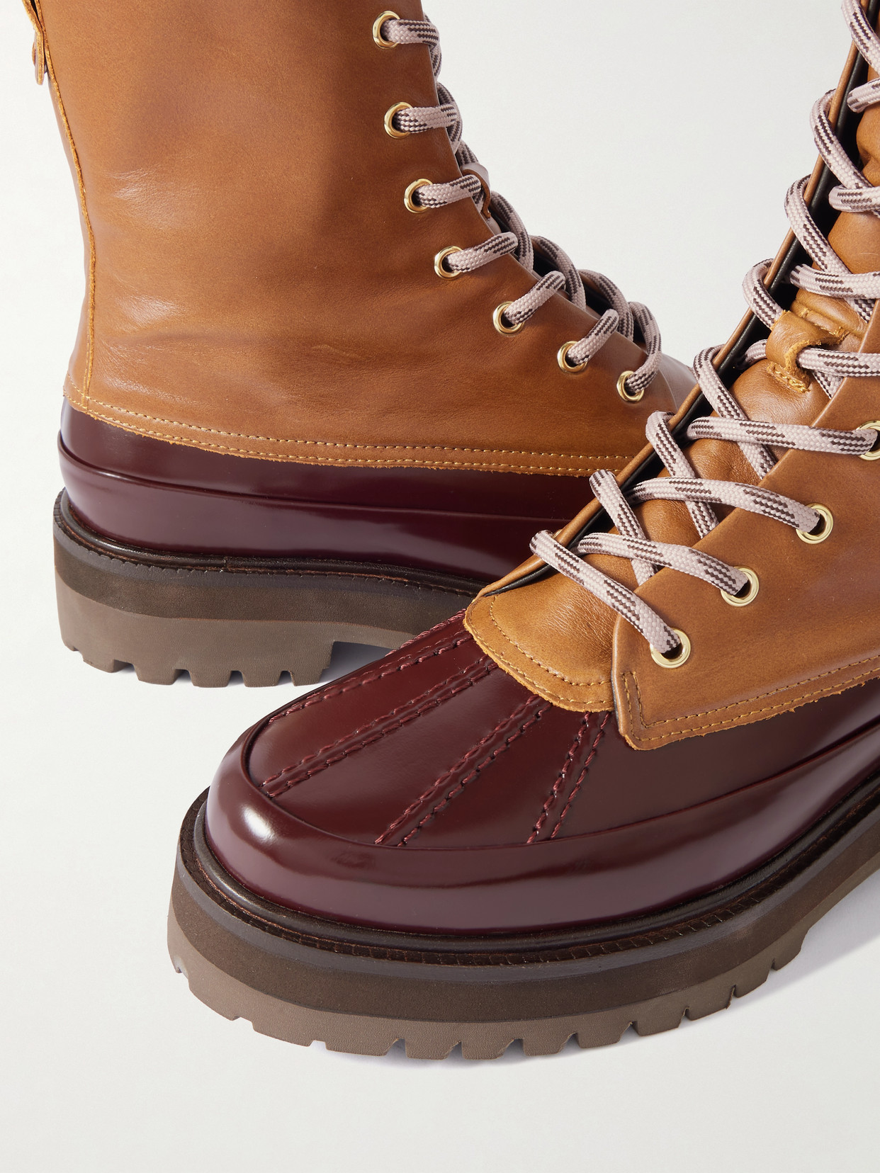 Silo Topstitched Paneled Ankle Boots