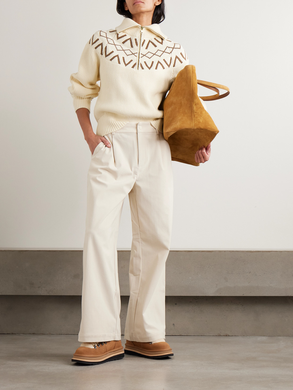 Sigrid Fair Isle Knitted Half-Zip Sweater