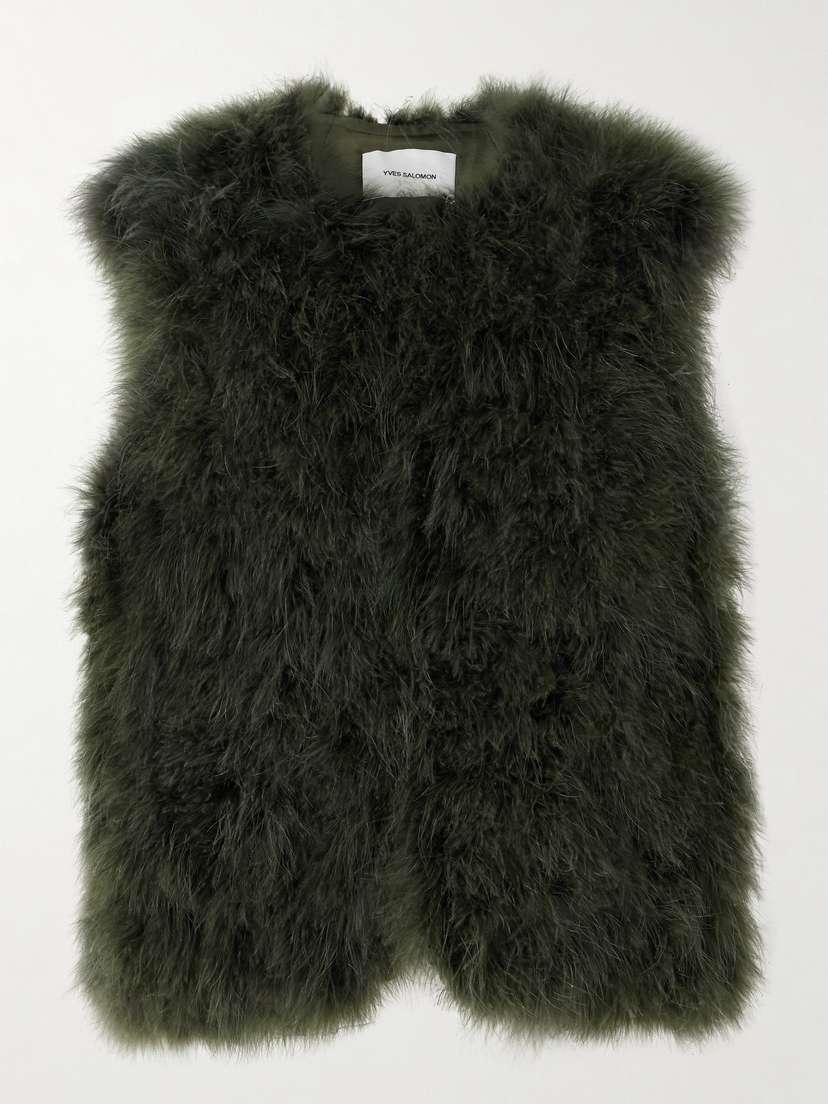 Yves Salomon Feather Vest