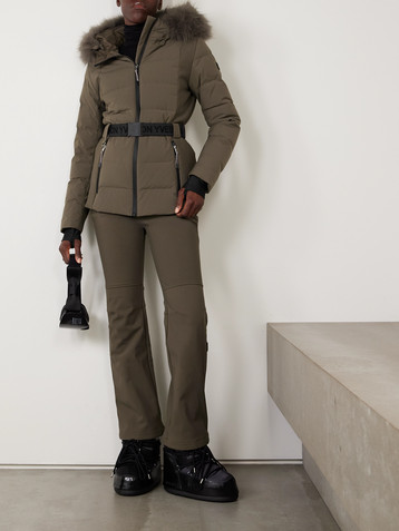 Yves Salomon Belted shell down ski jacket