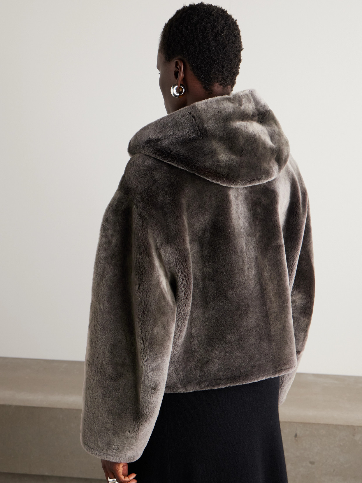 Hooded Shearling Jacket