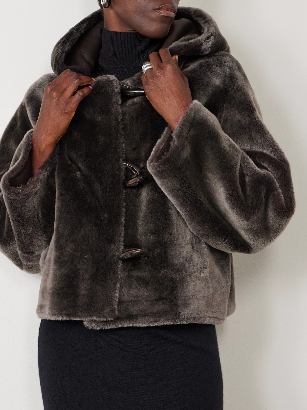 Hooded Shearling Jacket