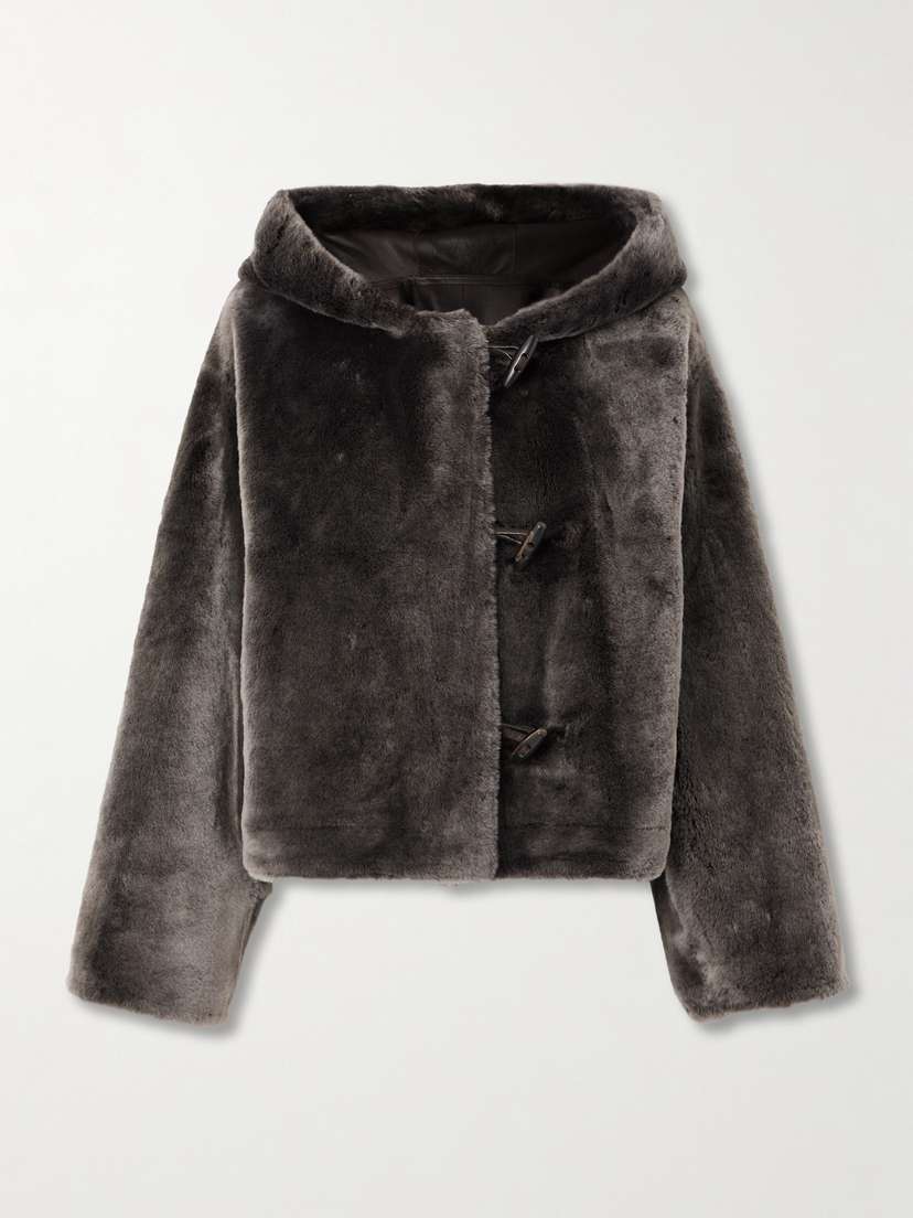 Yves Salomon Hooded Shearling Jacket