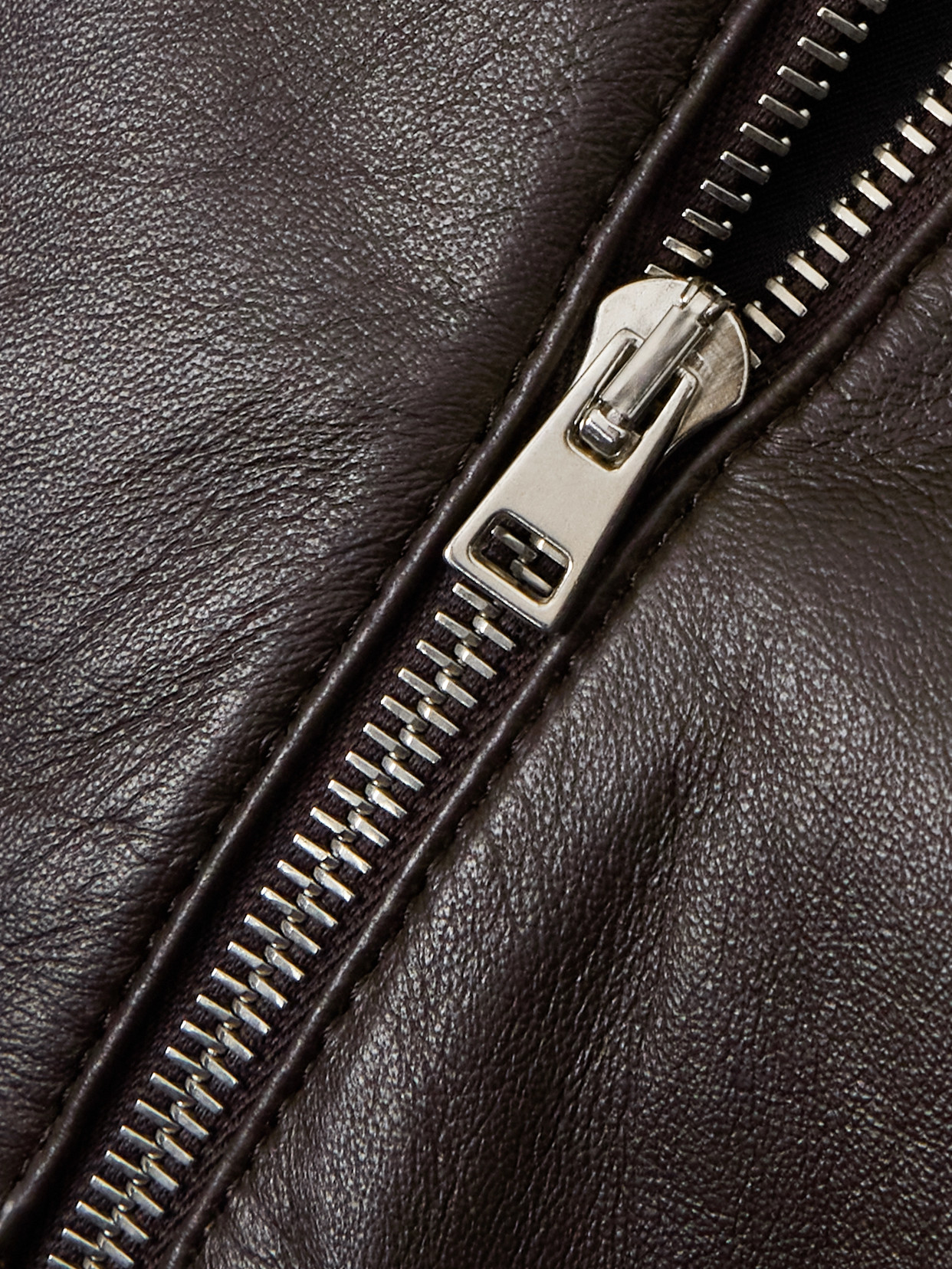Leather Hooded Jacket