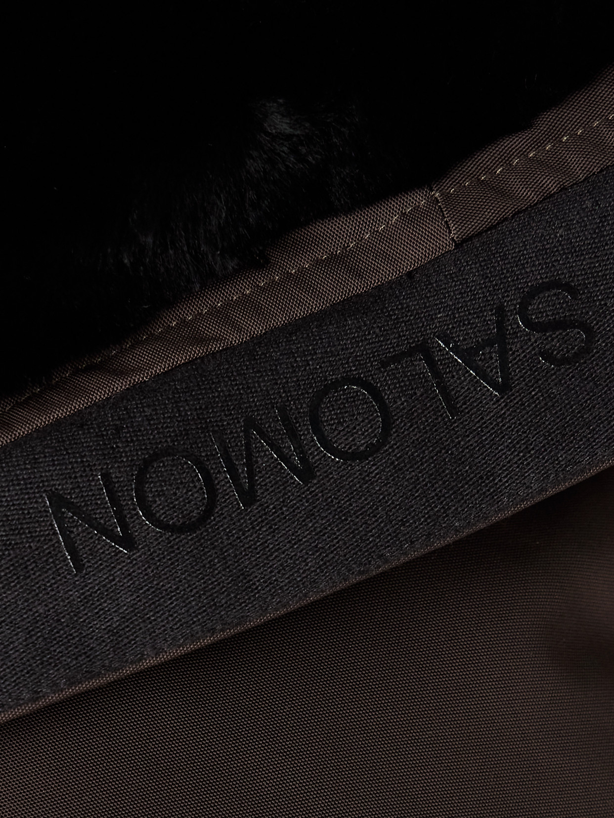 Yves Salomon Shearling-trimmed Color-block Padded Shell Ski Jacket In Brown