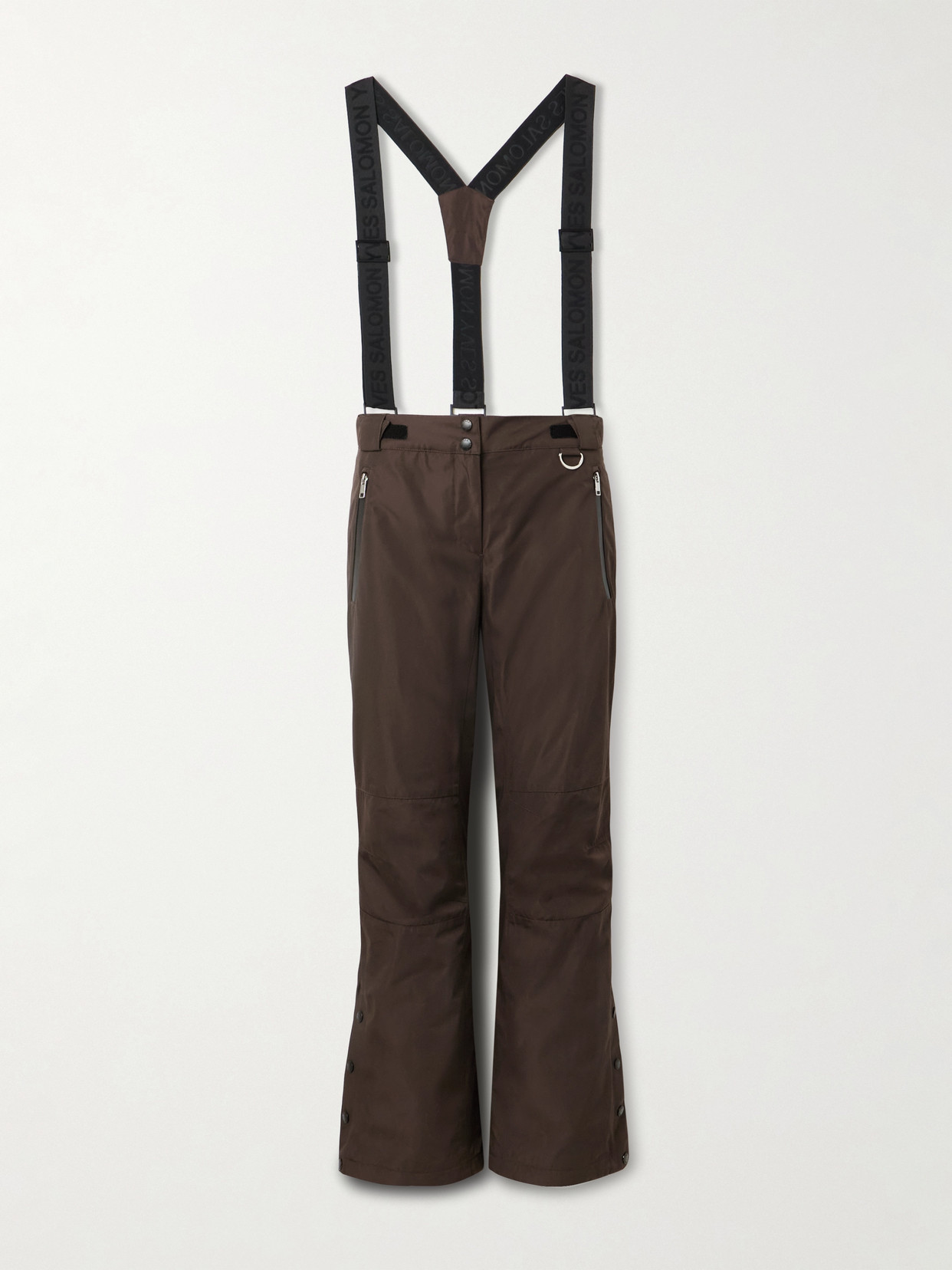 Yves Salomon Flared Ski Pants In Brown