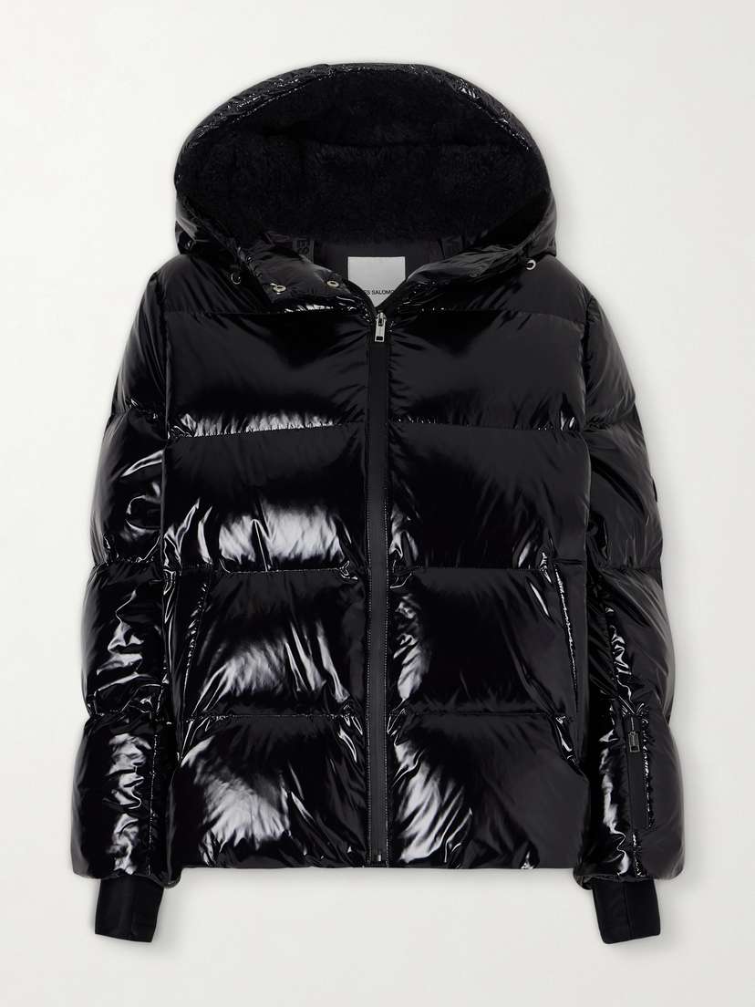 Yves Salomon Shearling-trimmed Glossed-shell Down Ski Jacket