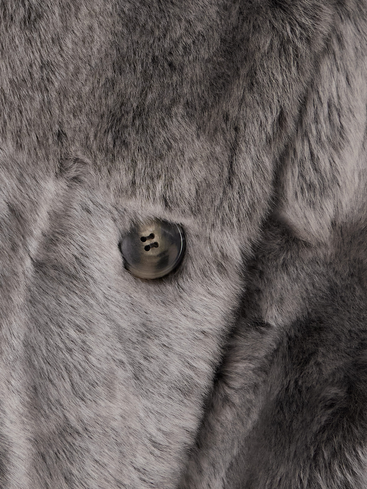 Double-Breasted Shearling Coat