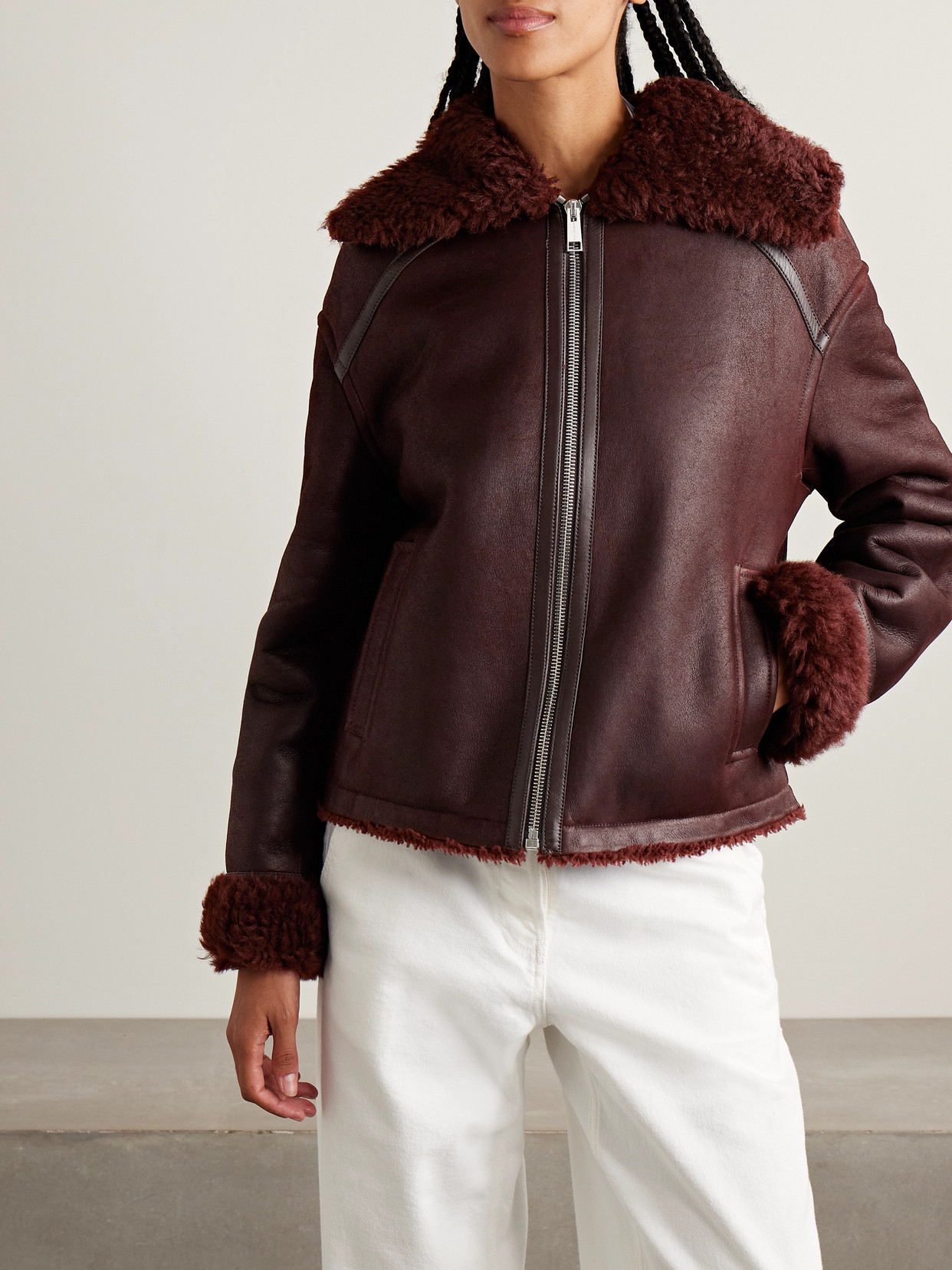 Shearling-Trimmed Jacket