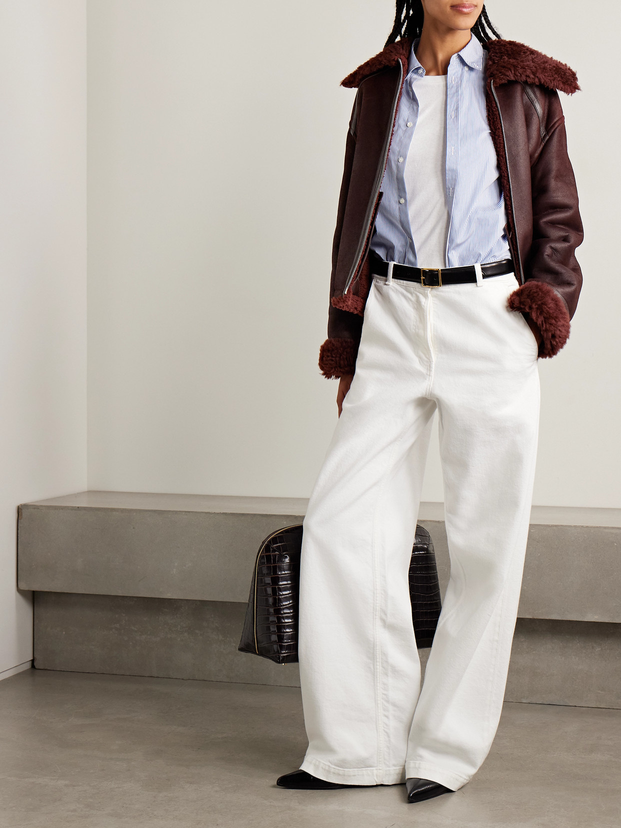 Shearling-Trimmed Jacket