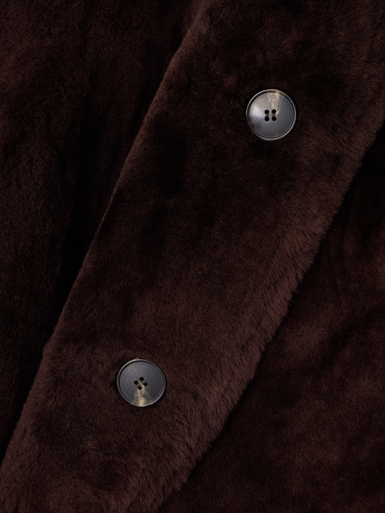 Yves Salomon Shearling Coat In Burgundy