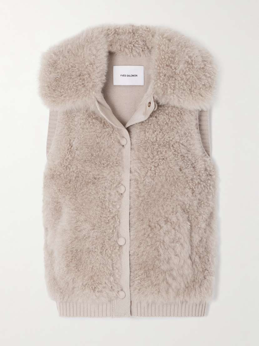 Yves Salomon Wool-trimmed Shearling Gilet