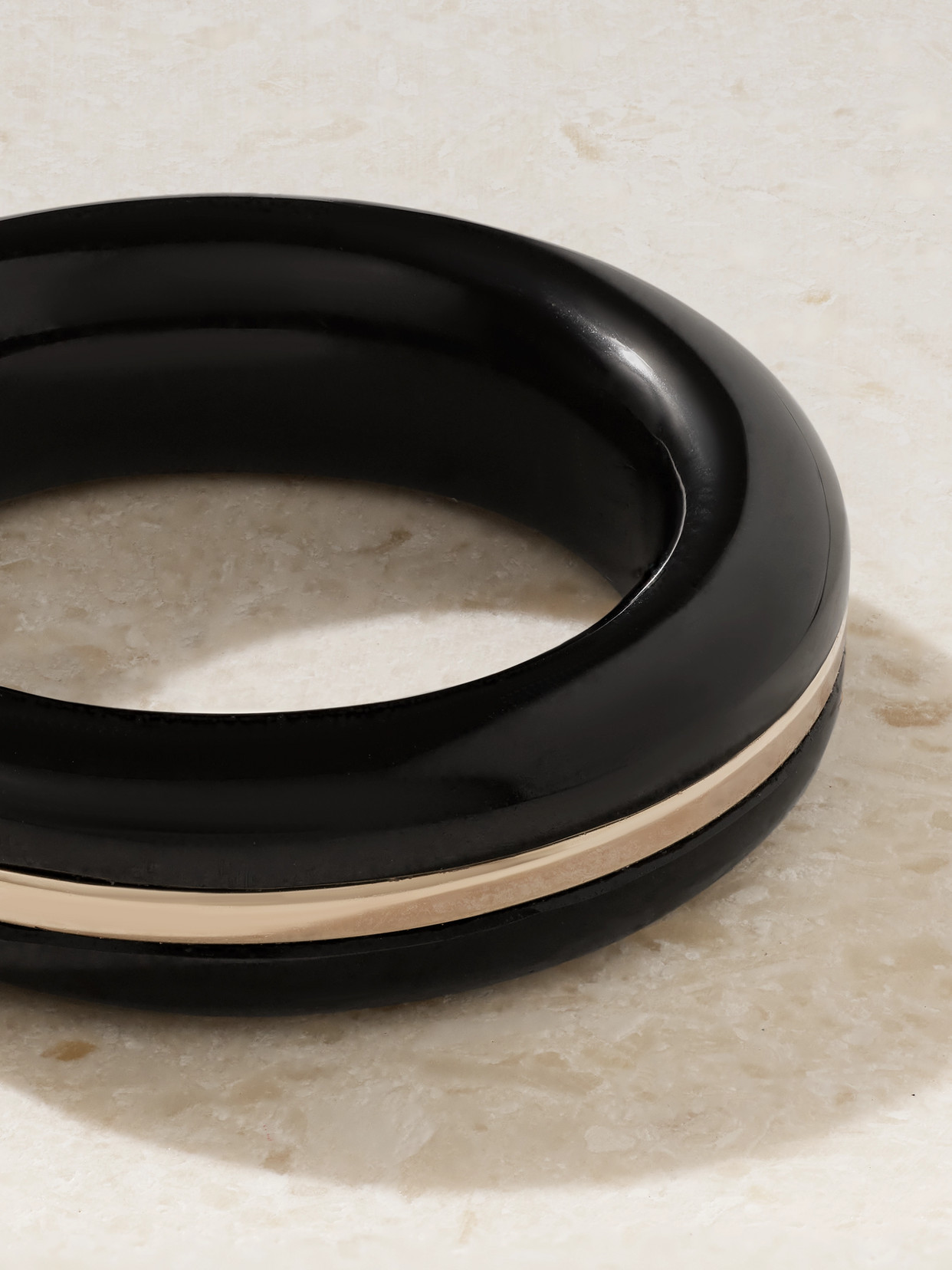 By Pariah Essential Stacking 14-karat Recycled Gold Onyx Ring