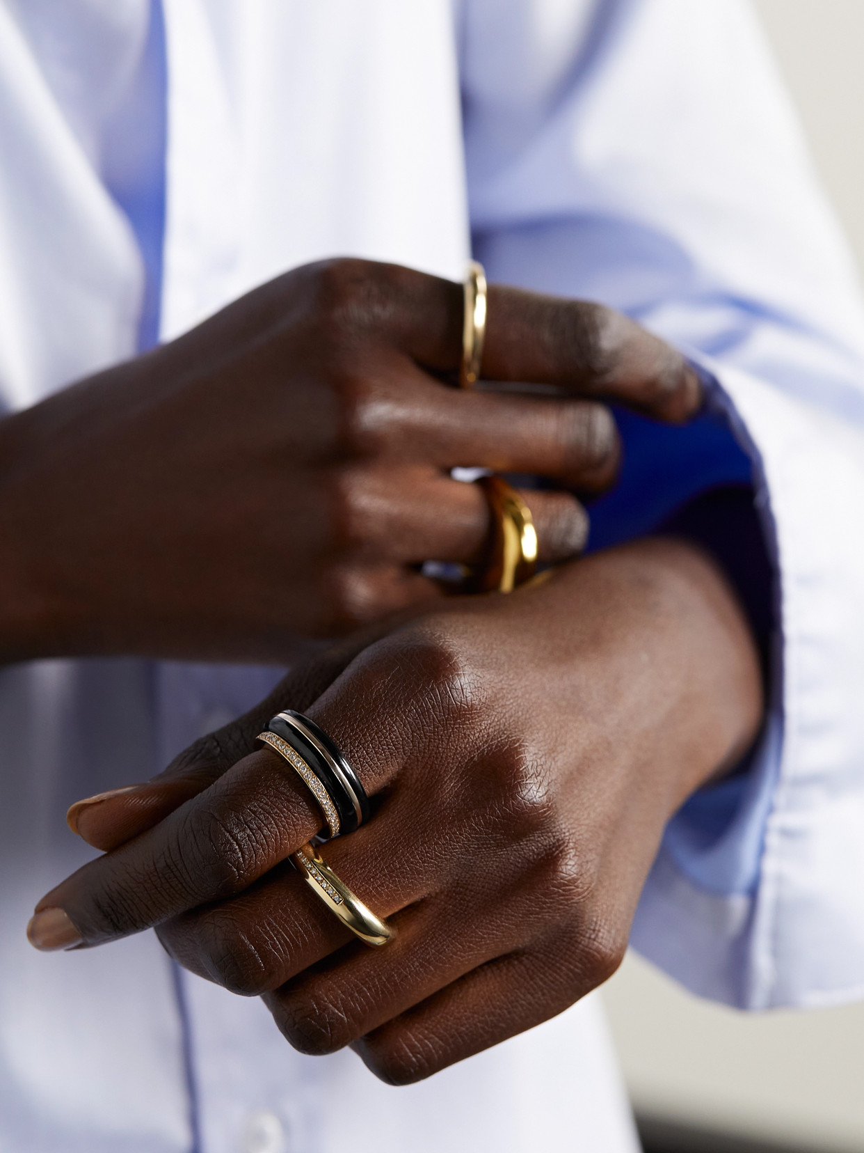 By Pariah Essential Stacking 14-karat Recycled Gold Onyx Ring
