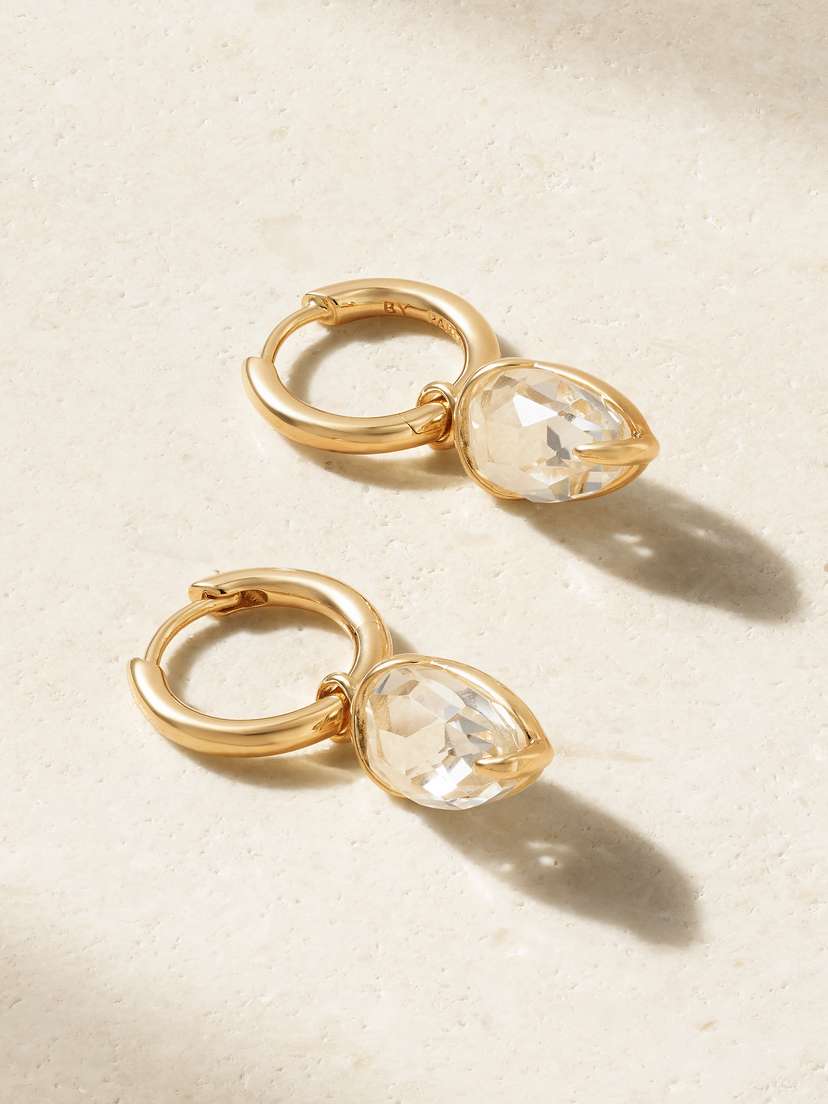 By Pariah Acorn 14-karat Recycled Gold Topaz Hoop Earrings