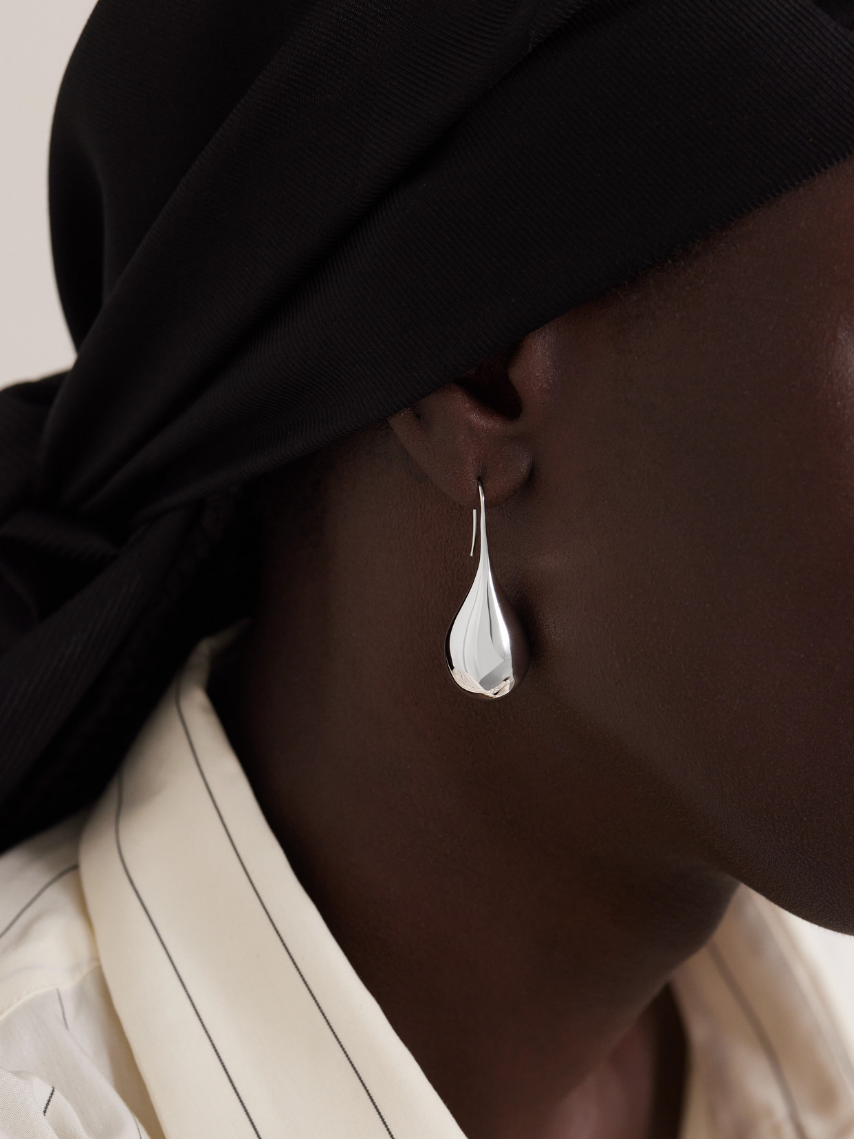 By Pariah Drop Large Recycled Sterling Silver Earrings In Silver