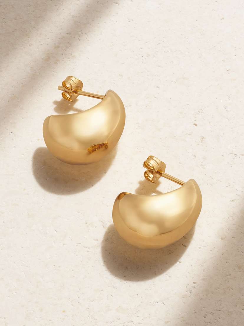 By Pariah The Curve Recycled Gold Vermeil Hoop Earrings