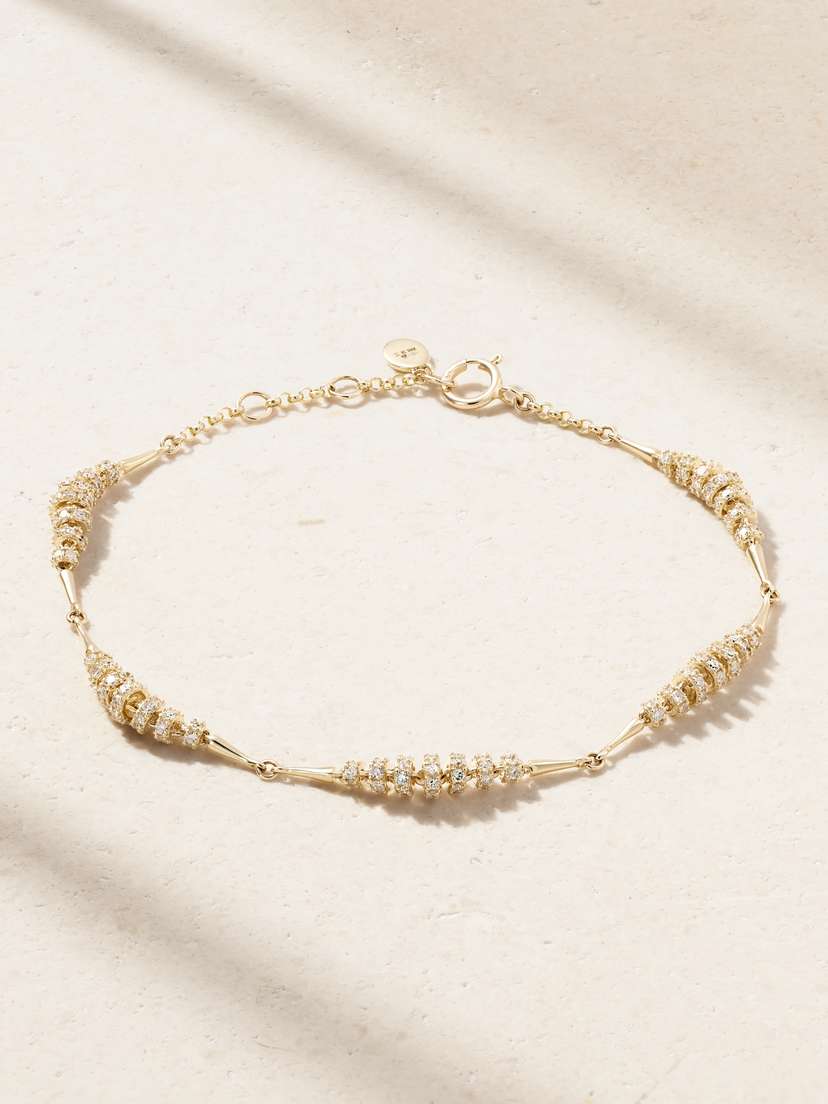 By Pariah Helix Gold-plated Diamond Bracelet