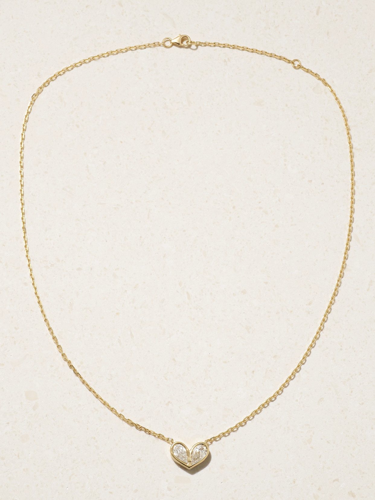 Gemella Sweetheart 18-karat Gold Diamond Necklace In Gold