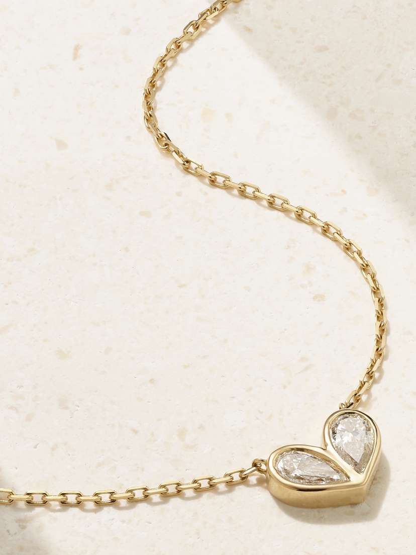 Gemella Sweetheart 18-karat Gold Diamond Necklace