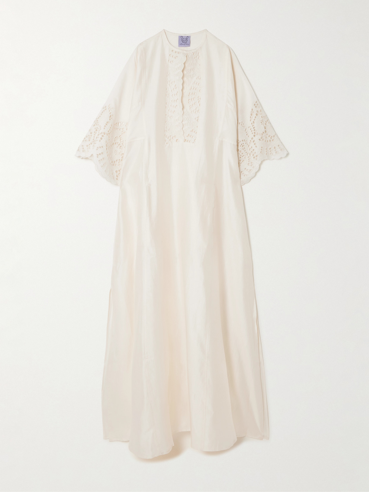 Thierry Colson Rachel Broderie Anglaise Cotton And Silk-blend Kaftan