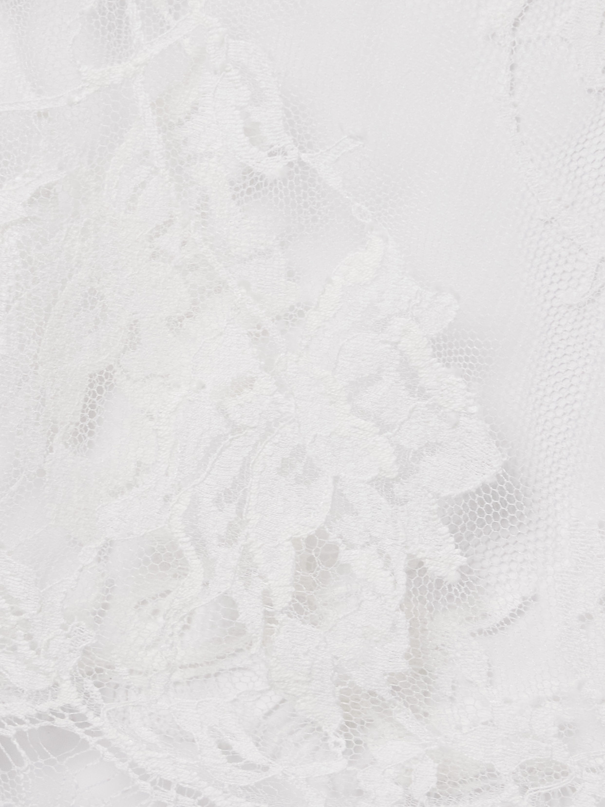 Kiki De Montparnasse Dominique Silk-trimmed Cotton-blend Leavers Lace Chemise In White
