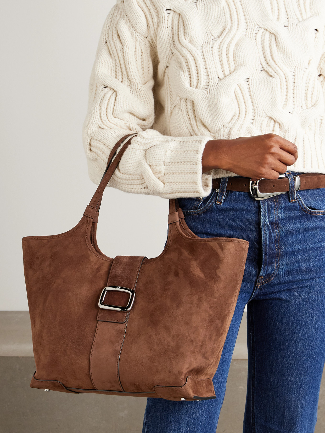Grand Vivier Suede Tote