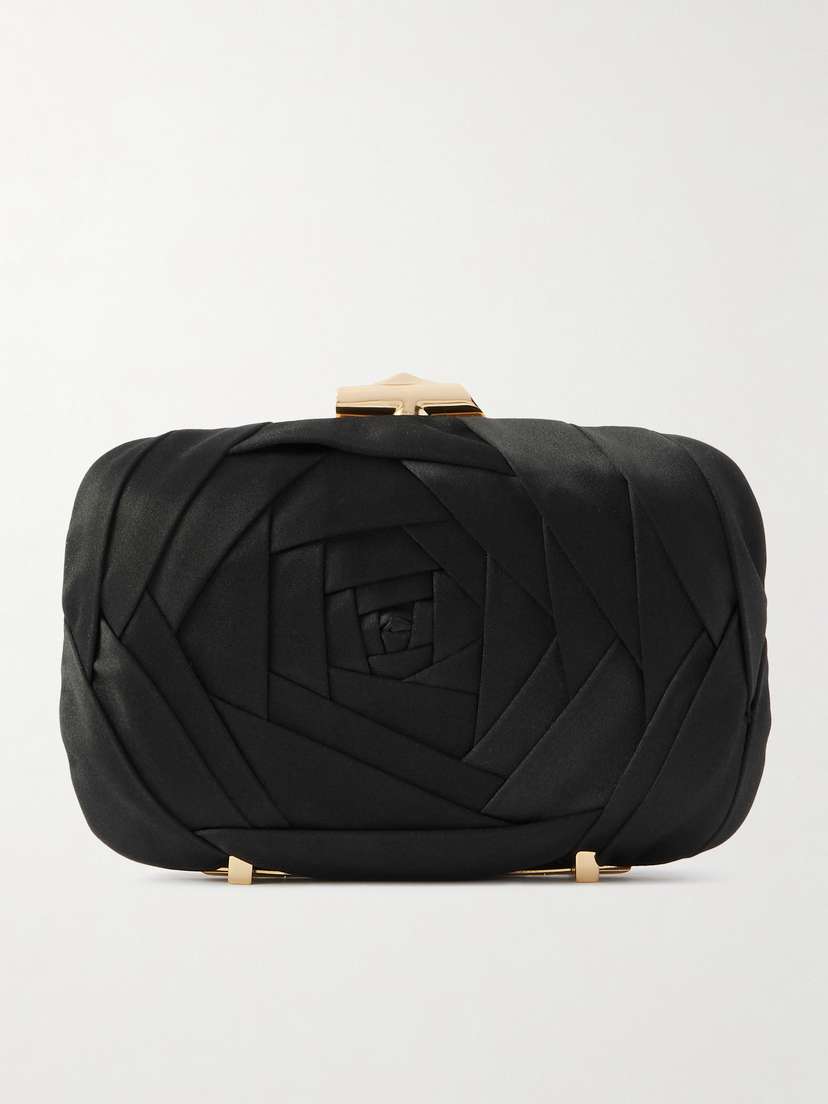 Roger Vivier Boite De Nuit Rose Embellished Satin Clutch