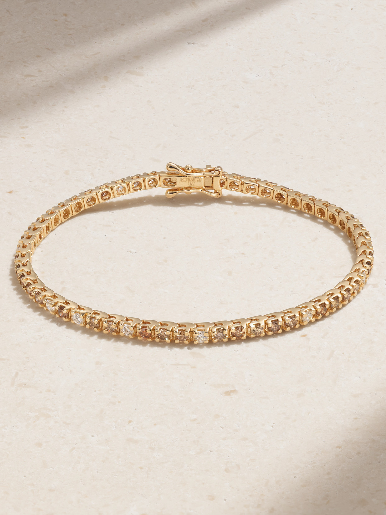 Kolours Jewelry 14-karat Gold Diamond Bracelet