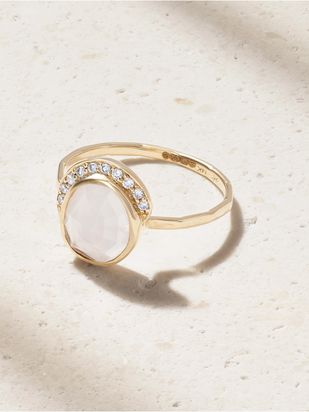 Melissa Joy Manning Freeform 14-karat Gold, Moonstone And Diamond Ring