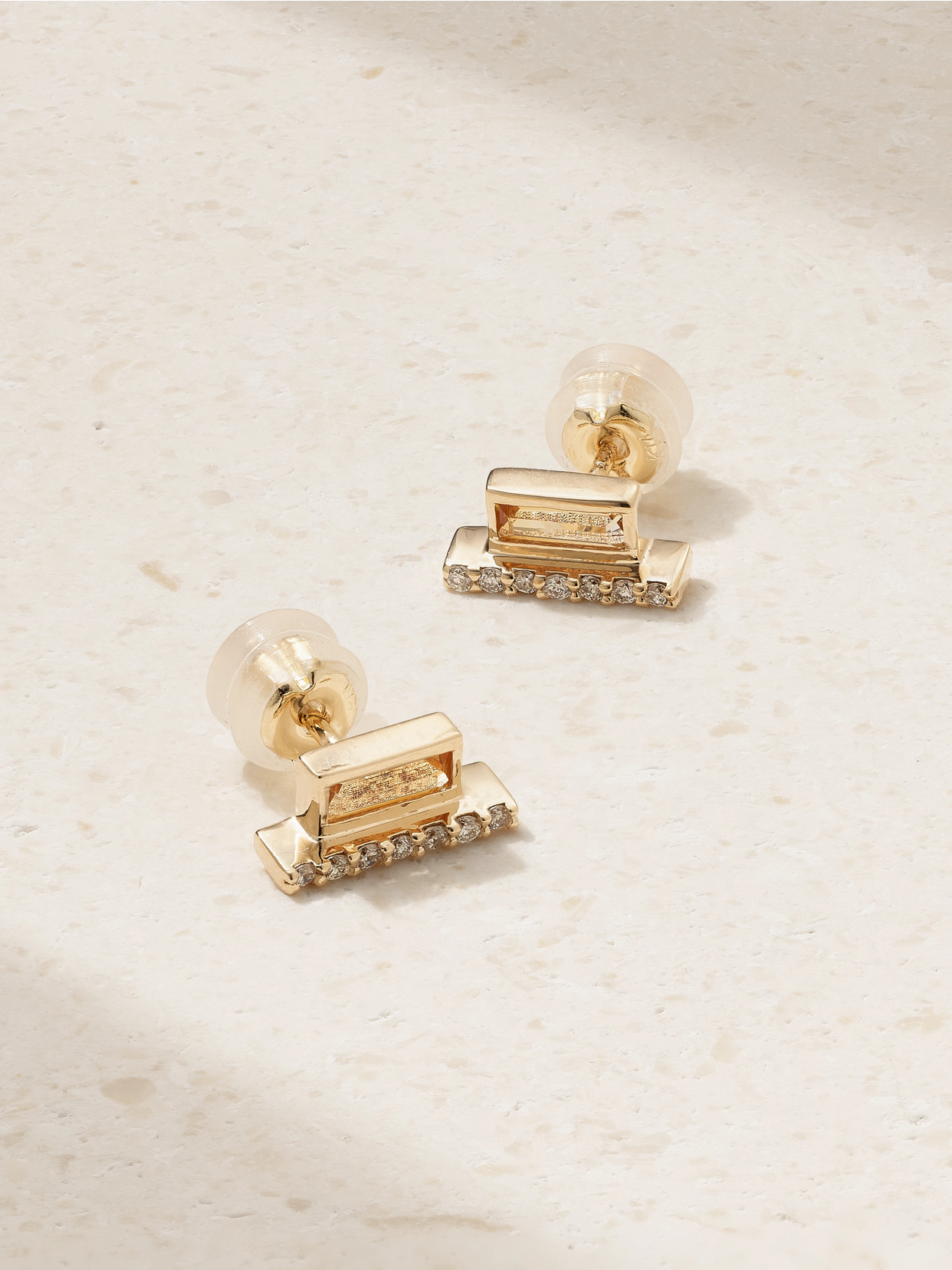 Melissa Joy Manning Cityscape 14-karat Recycled Gold, Citrine And Diamond Earrings